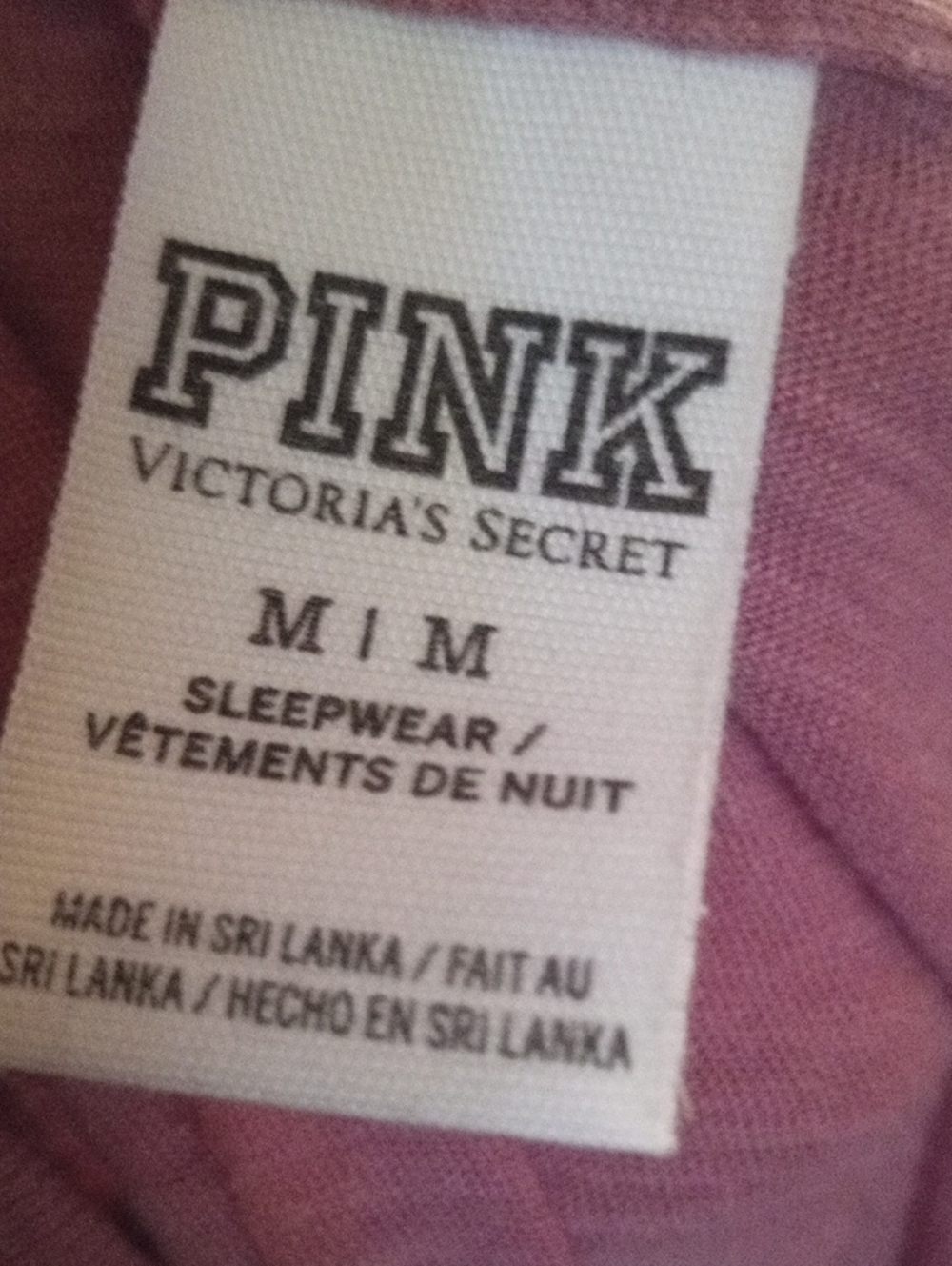 PINK Victoria's Secret Mauve/Pink Sleepwear Top